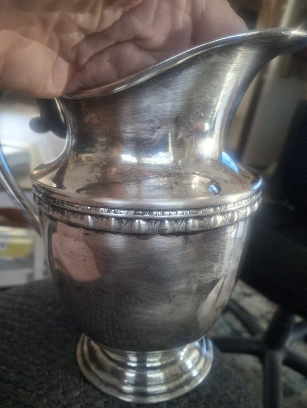 Rodgers And Brothers Silver Tone Decorative Pitcher - Classic Home Accent